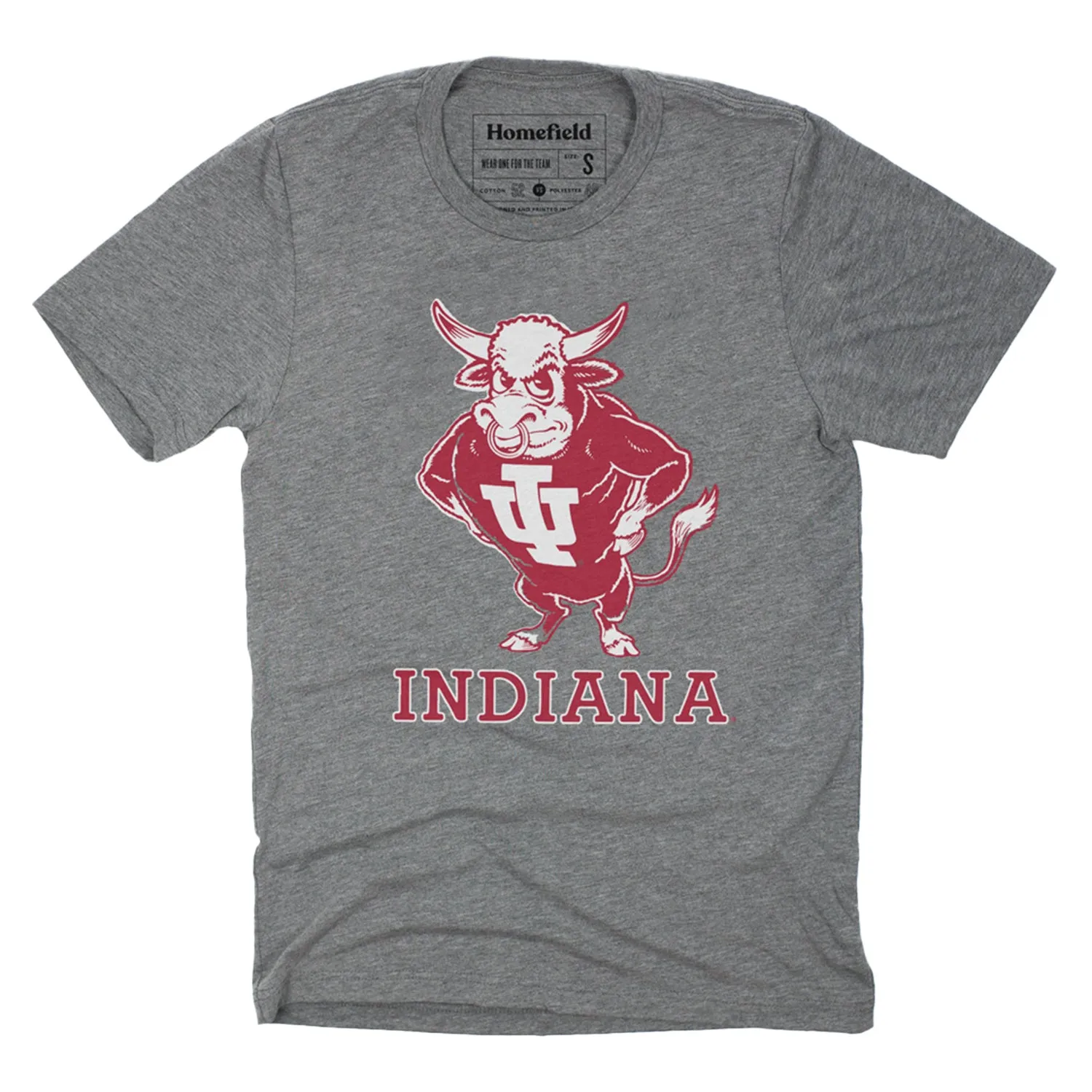 Indiana Hoosiers Vintage Bison Grey T-Shirt