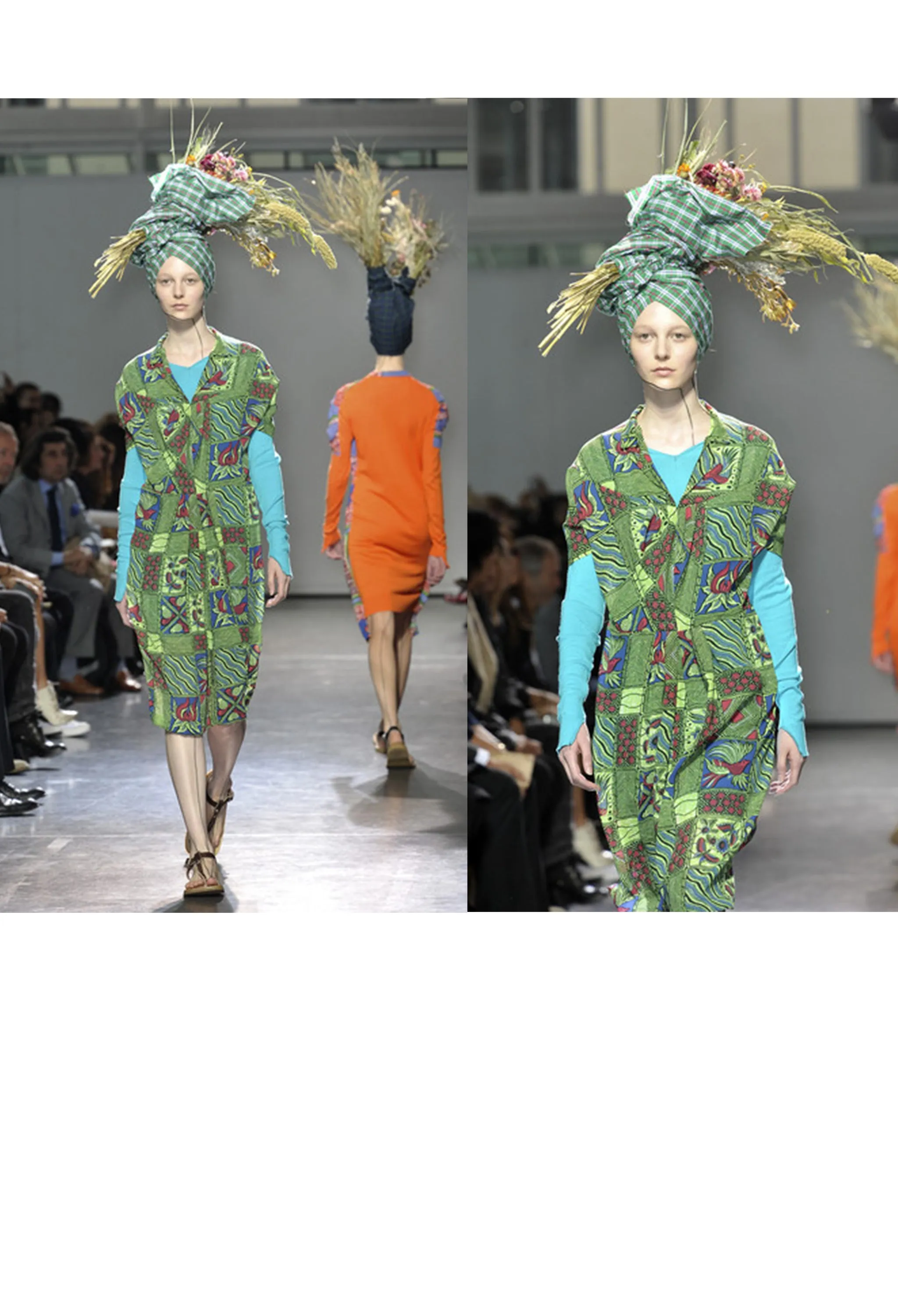 JUNYA WATANABE AFRICAN PRINT SHIRT DRESS 2009