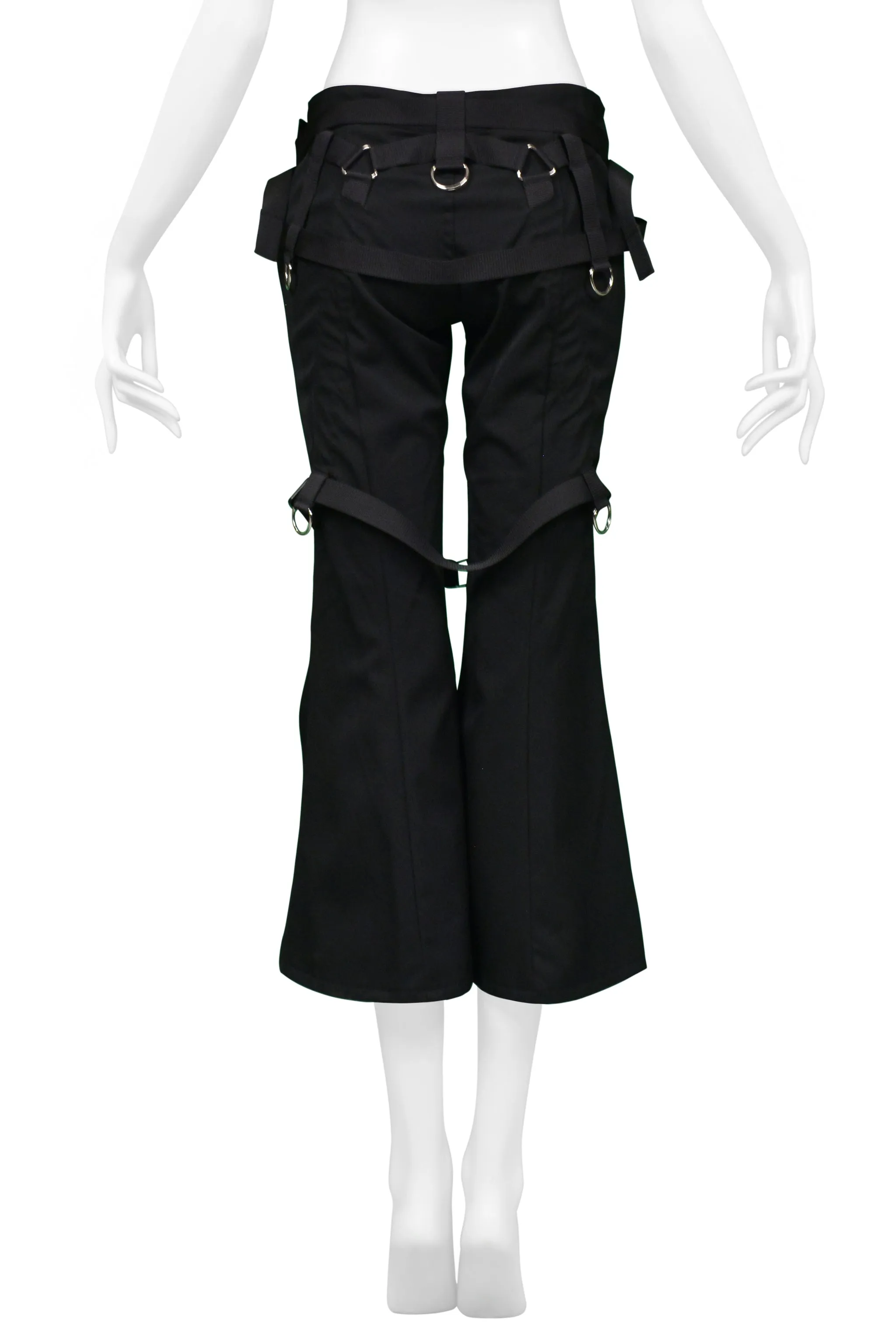 JUNYA WATANABE FOR COMME DES GARCONS BLACK WRAP PARACHUTE PANTS 2003