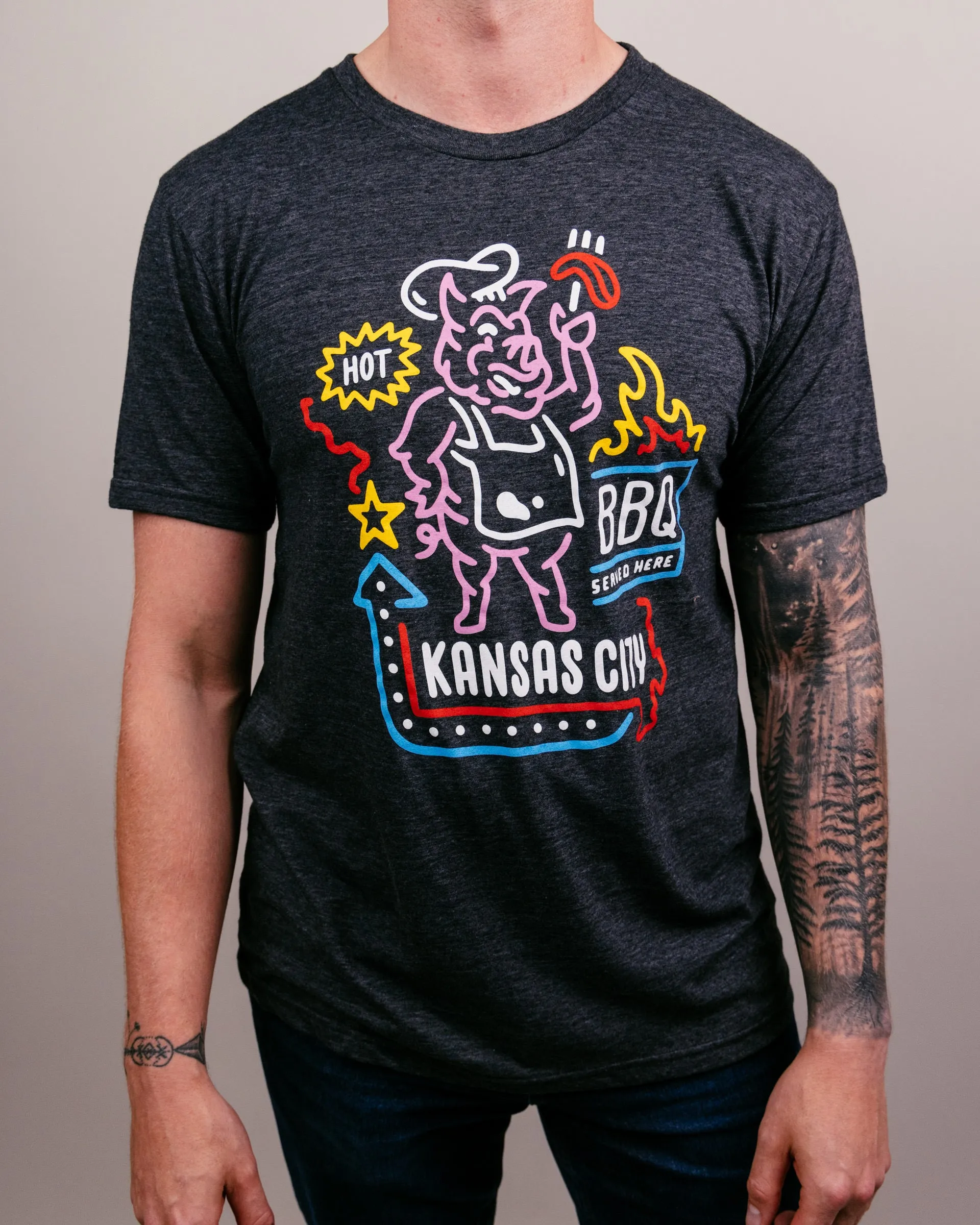 Kansas City Loves BBQ Black T-Shirt