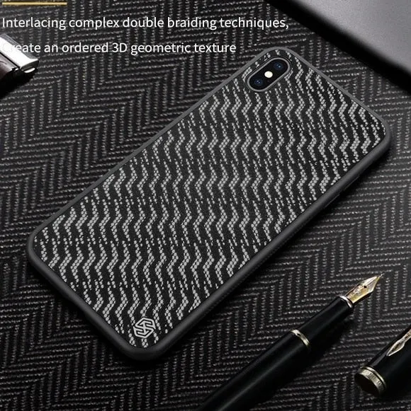 Nillkin Synthetic fiber Carbon PP Plastic Back Cover for iPhone X/Xs / Xs Max /Xr case cover ultra slim for iPhone 5.8''/6.5/6.1