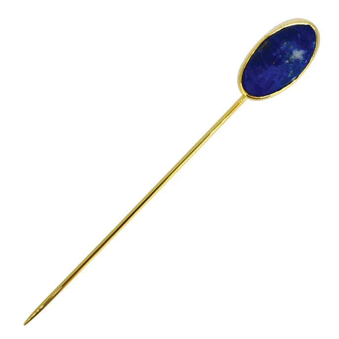 Oval Lapis Tie Pin