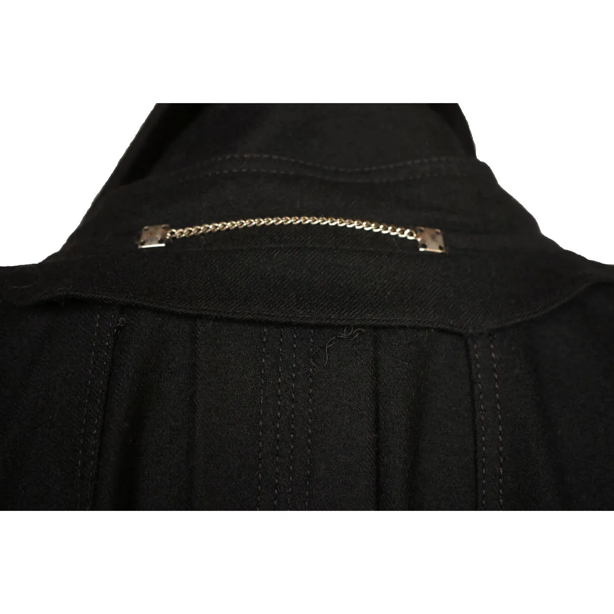 Quality Vintage Black Wool Cape or Cloak with Hood