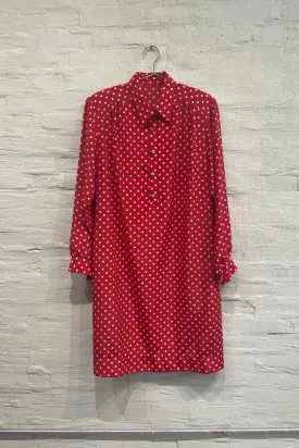 Red and White Polka Dot Dress - Vintage/Used