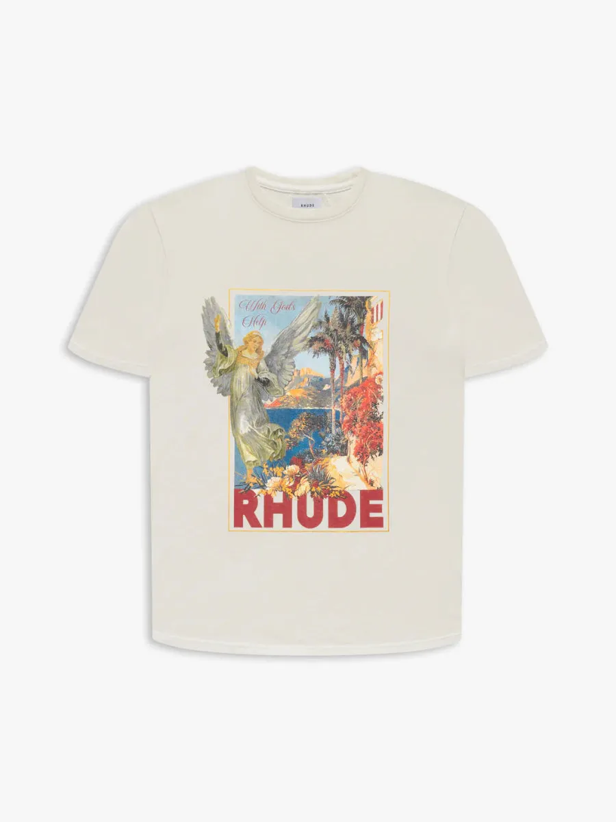 Rhude Angel T-shirt Vintage White