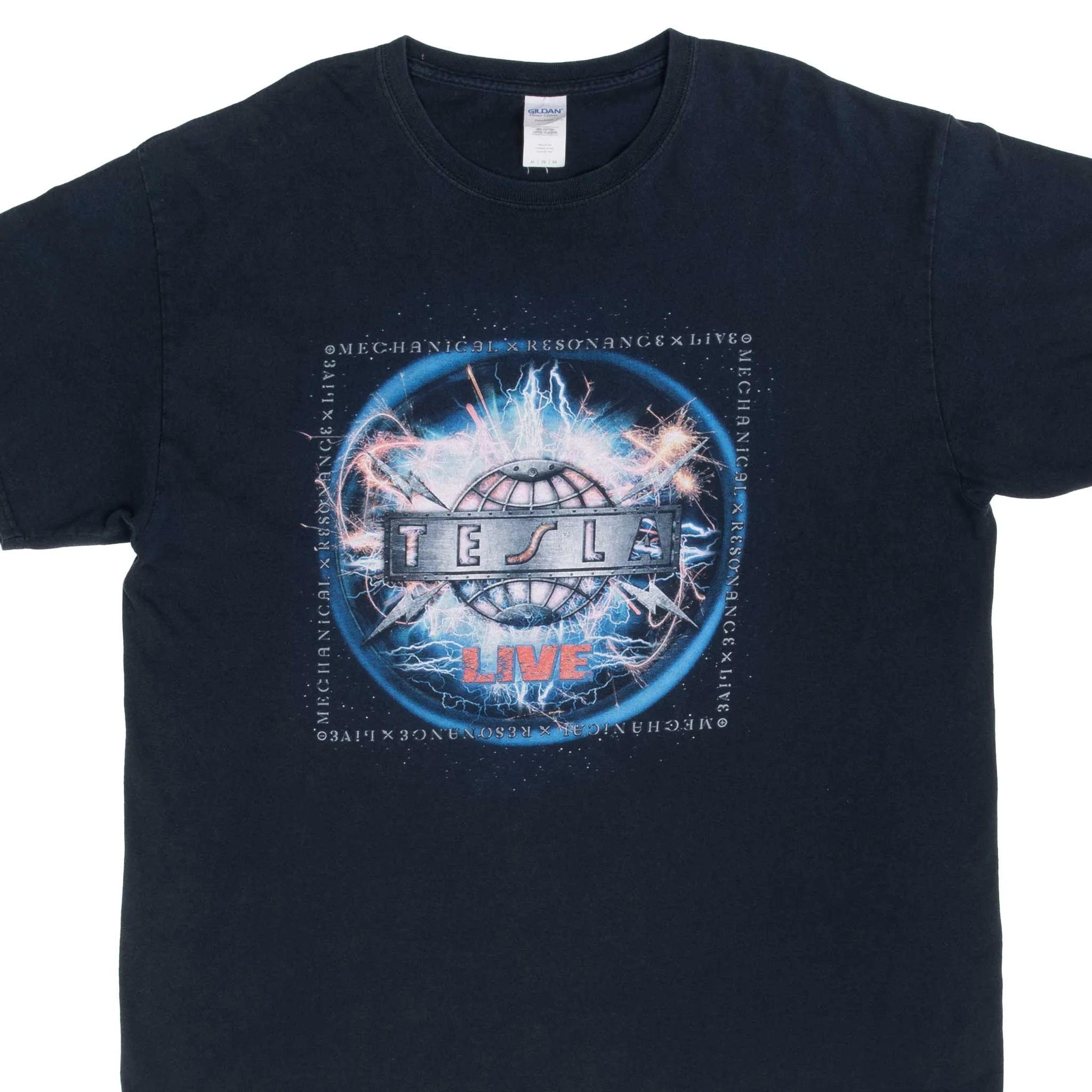 TESLA MECHANICAL RESONANCE LIVE TEE SHIRT 2016 SIZE XL