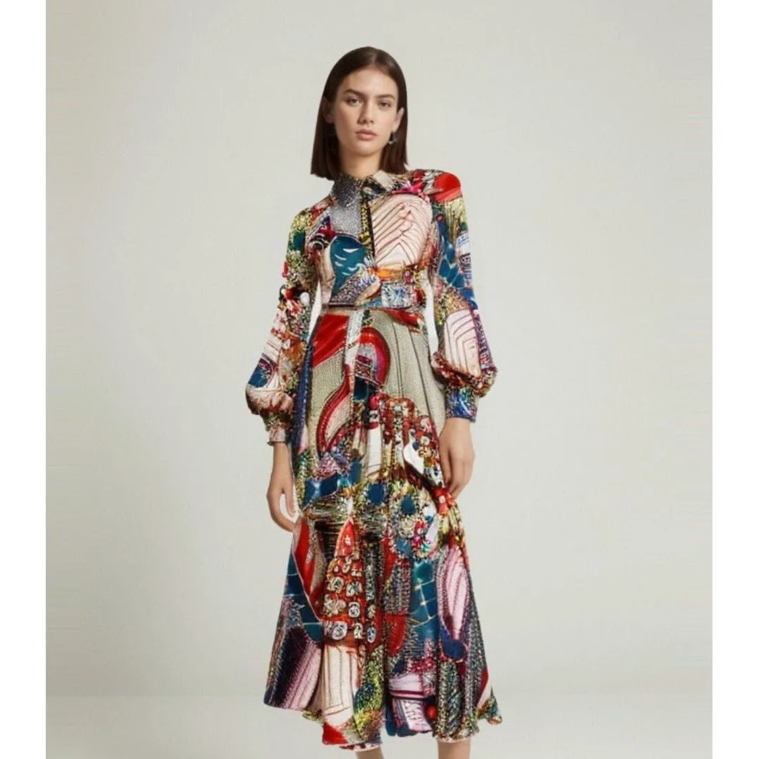 The Mosaic Long Sleeve Dress