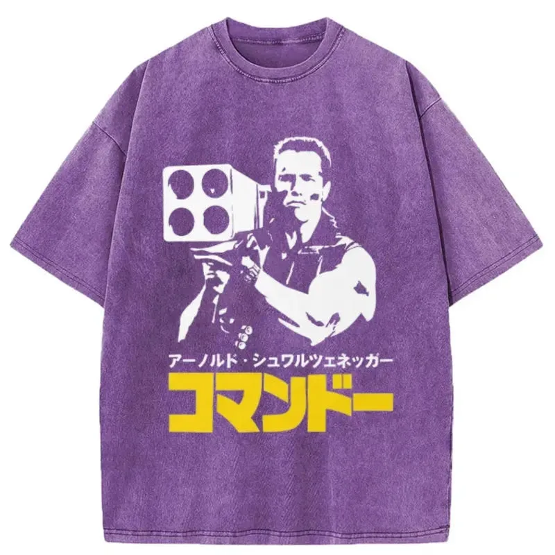 Tokyo-Tiger Commando In Japanese Washed T-Shirt