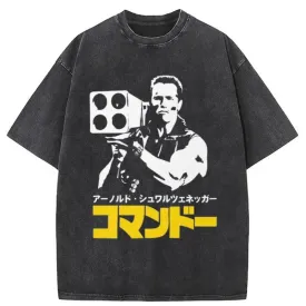 Tokyo-Tiger Commando In Japanese Washed T-Shirt