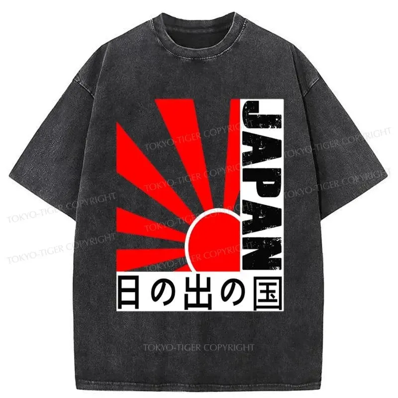 Tokyo-Tiger Country Of Sunrise Japan Sun Washed T-Shirt