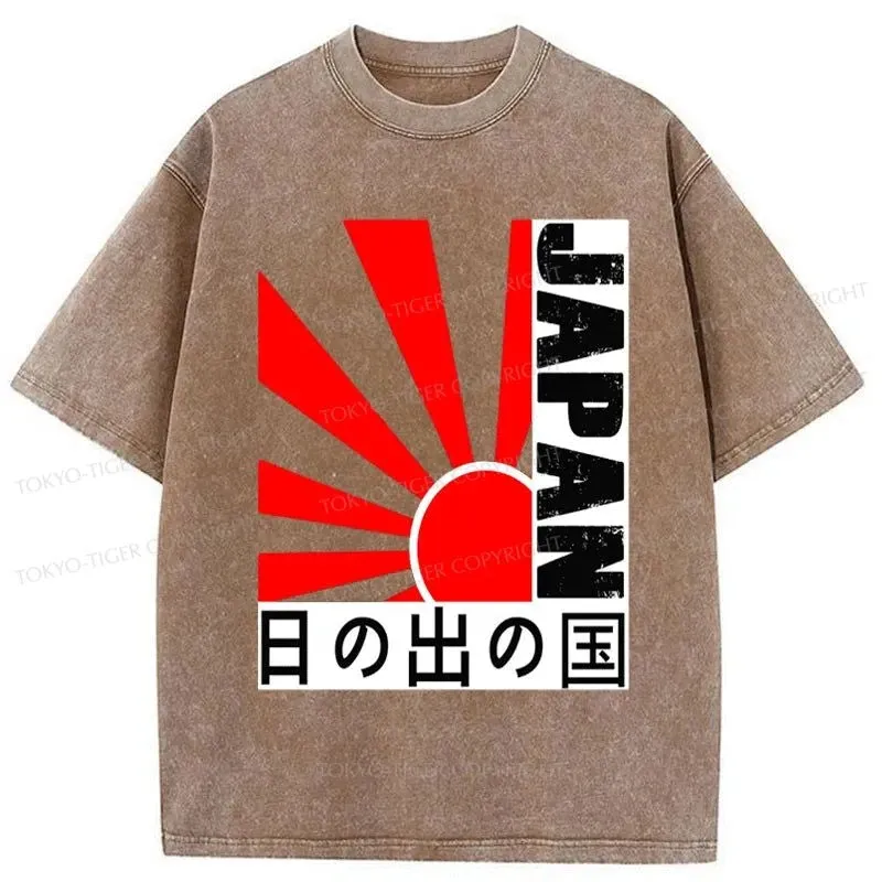 Tokyo-Tiger Country Of Sunrise Japan Sun Washed T-Shirt