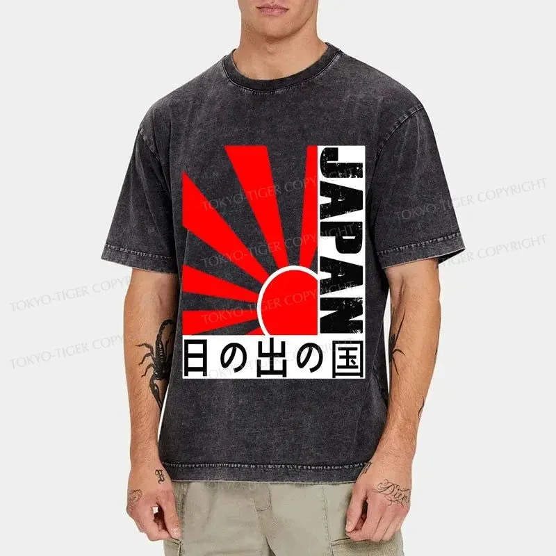 Tokyo-Tiger Country Of Sunrise Japan Sun Washed T-Shirt