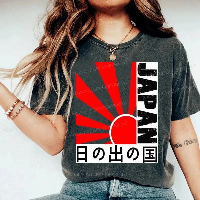 Tokyo-Tiger Country Of Sunrise Japan Sun Washed T-Shirt