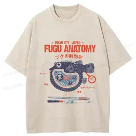 Tokyo-Tiger Fugu Anatomy Washed T-Shirt