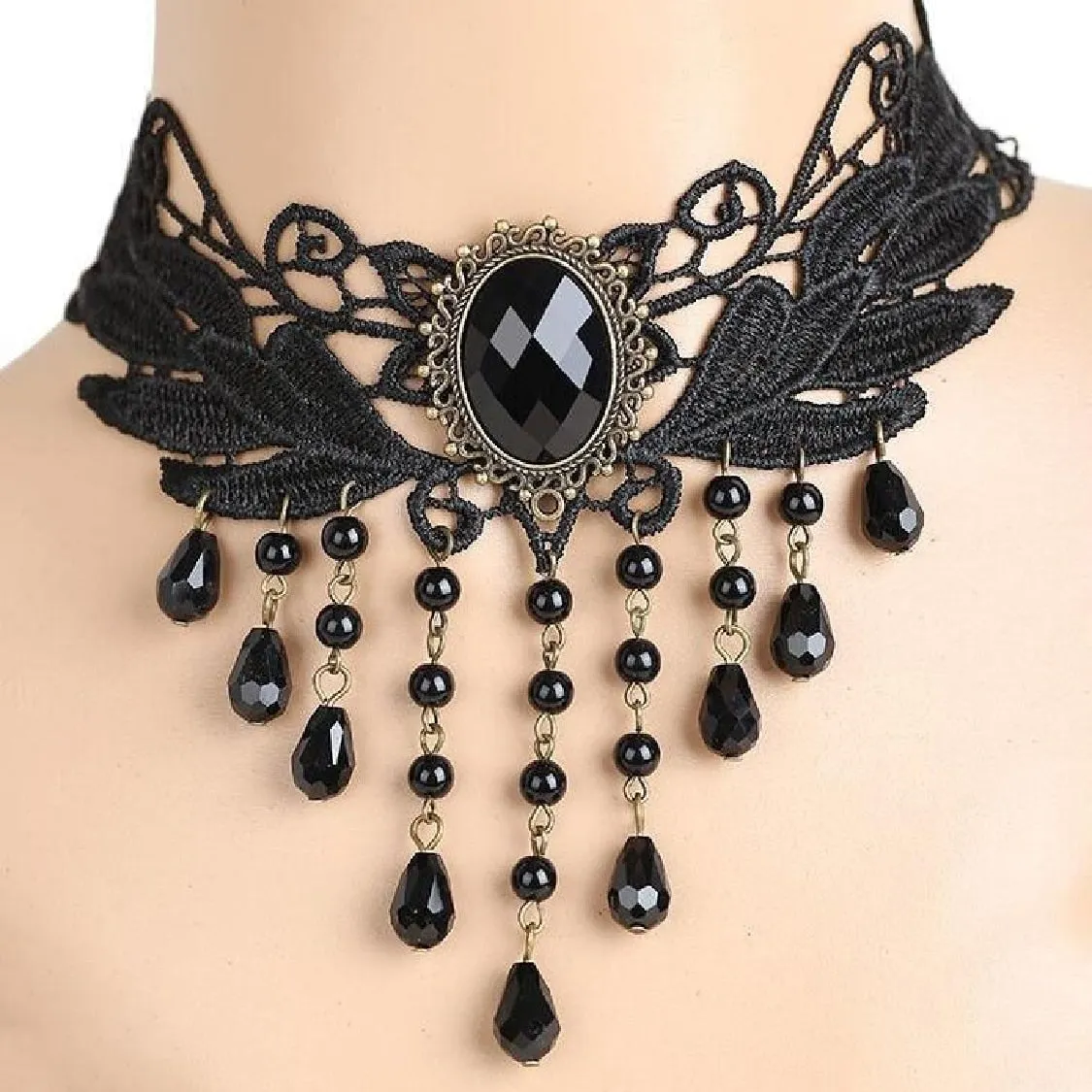 Velvet Choker, Vintage Sexy Lace Necklace with Pendants variety