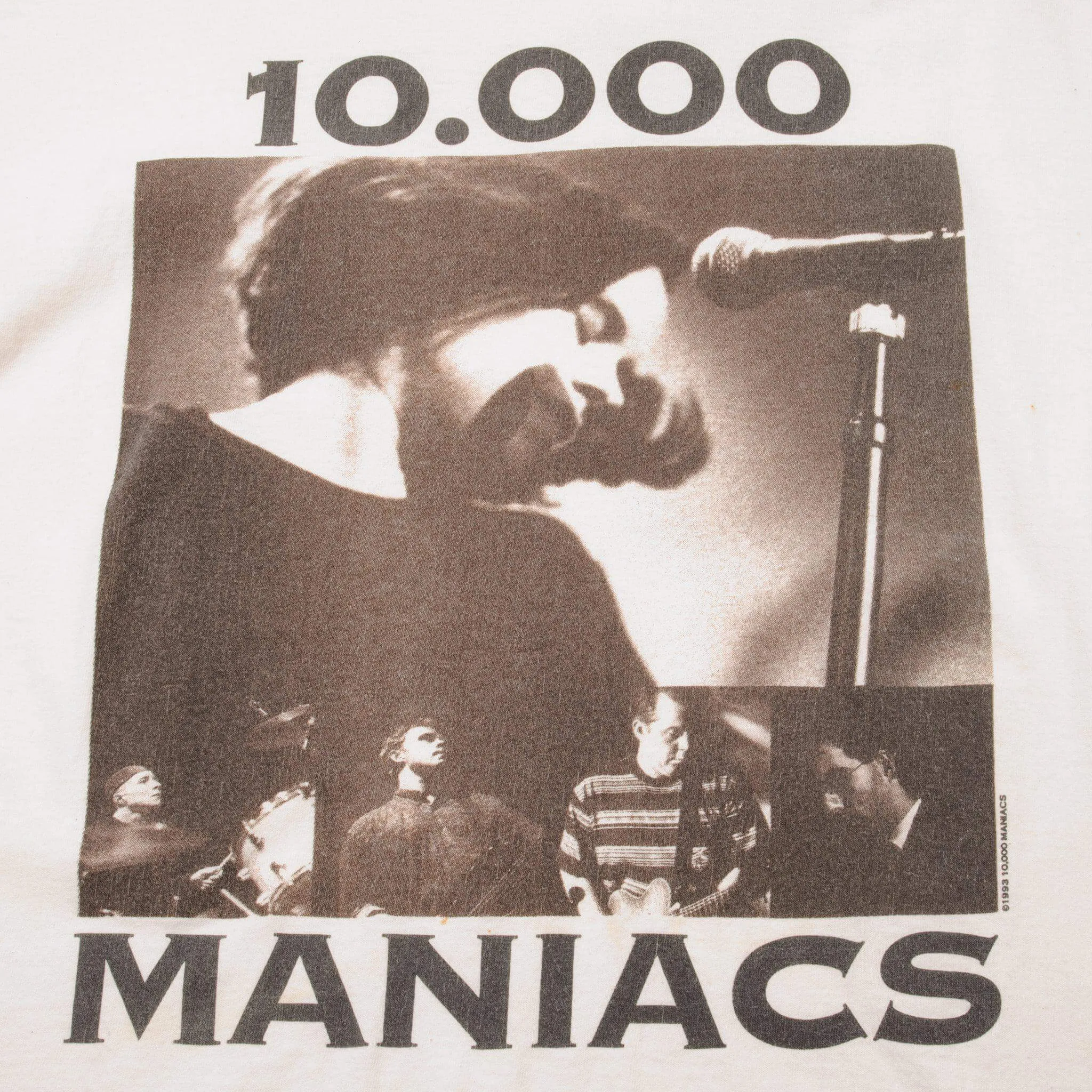 VINTAGE 10000 MANIACS TEE SHIRT 1993 SIZE XL MADE IN USA