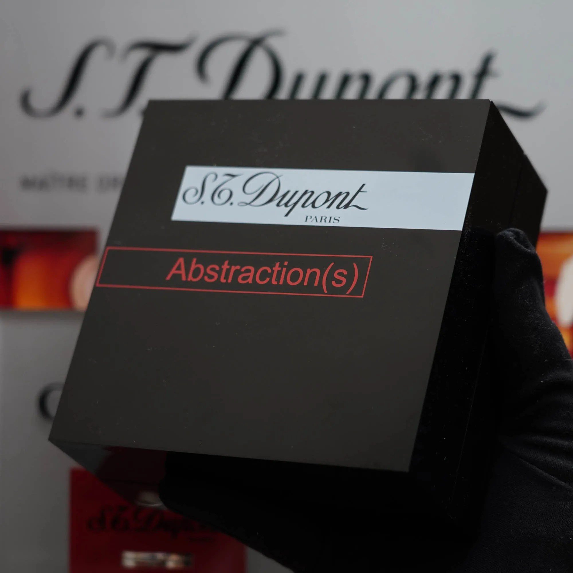 Vintage 1990 St Dupont Abstraction Limited to 2500 Heavy Palladium Finish Ligne 2 Black Lacquer Lighter