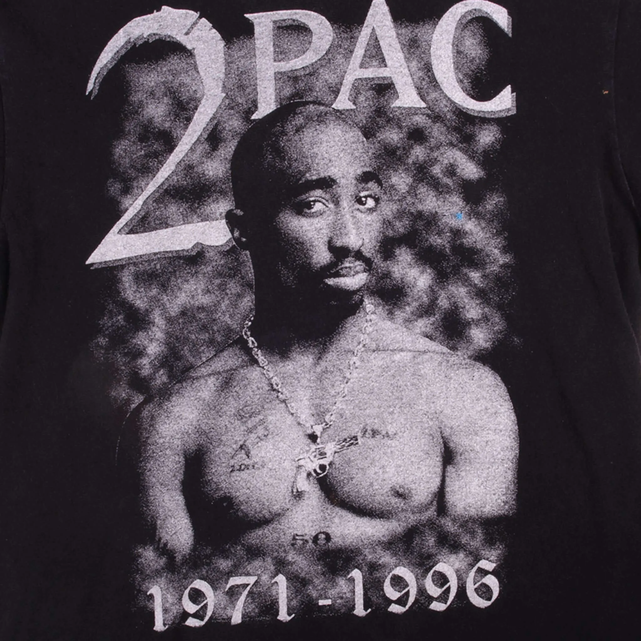 VINTAGE 2PAC RAP 1971 1996 TEE SHIRT 1990s SIZE MEDIUM