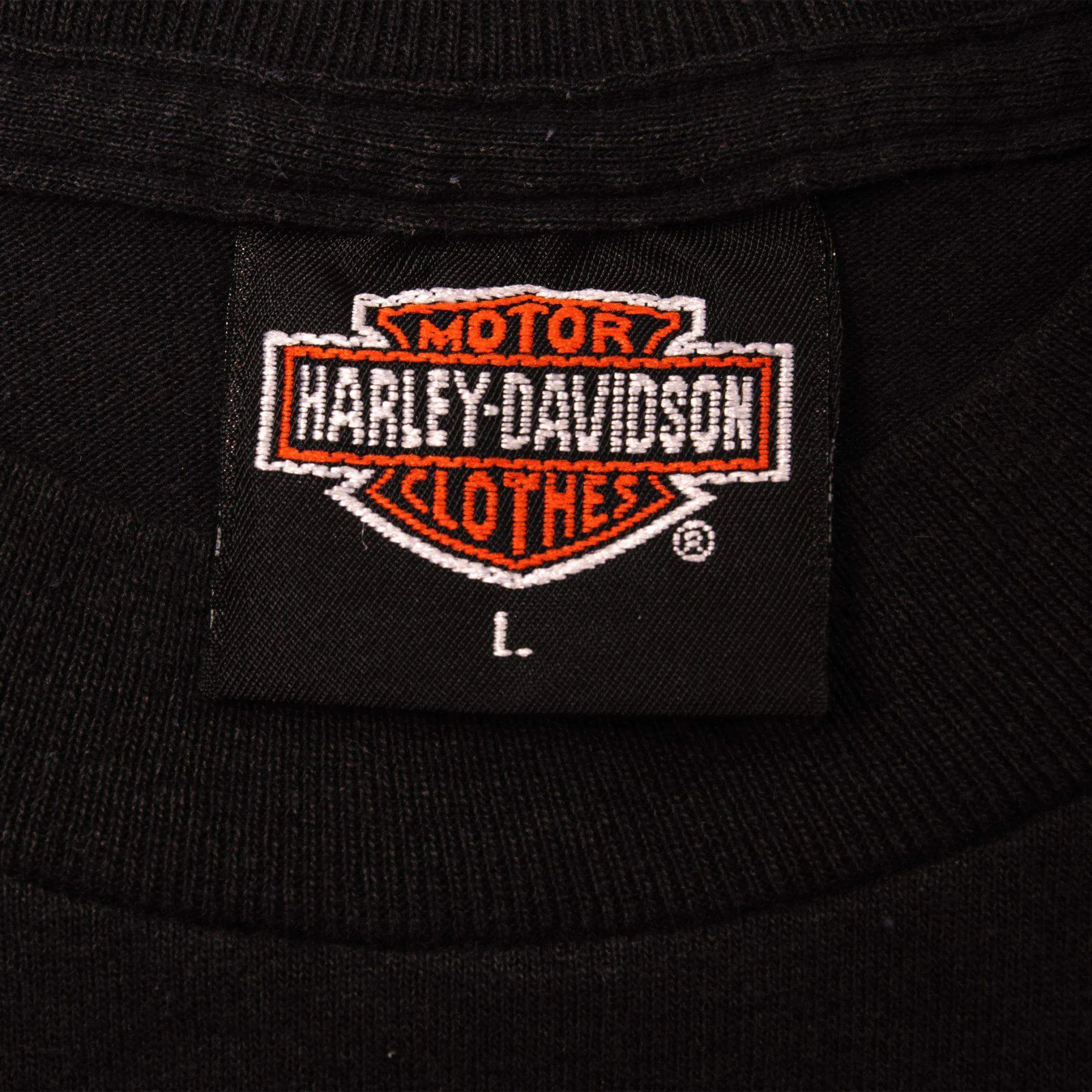 VINTAGE 3D EMBLEM HARLEY DAVIDSON EAGLE LOUDON NH TEE SHIRT 1991 LARGE MADE USA