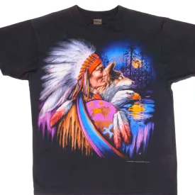 VINTAGE 3D EMBLEM INDIAN CHIEF TEE SHIRT 1993 SIZE XL MADE IN USA