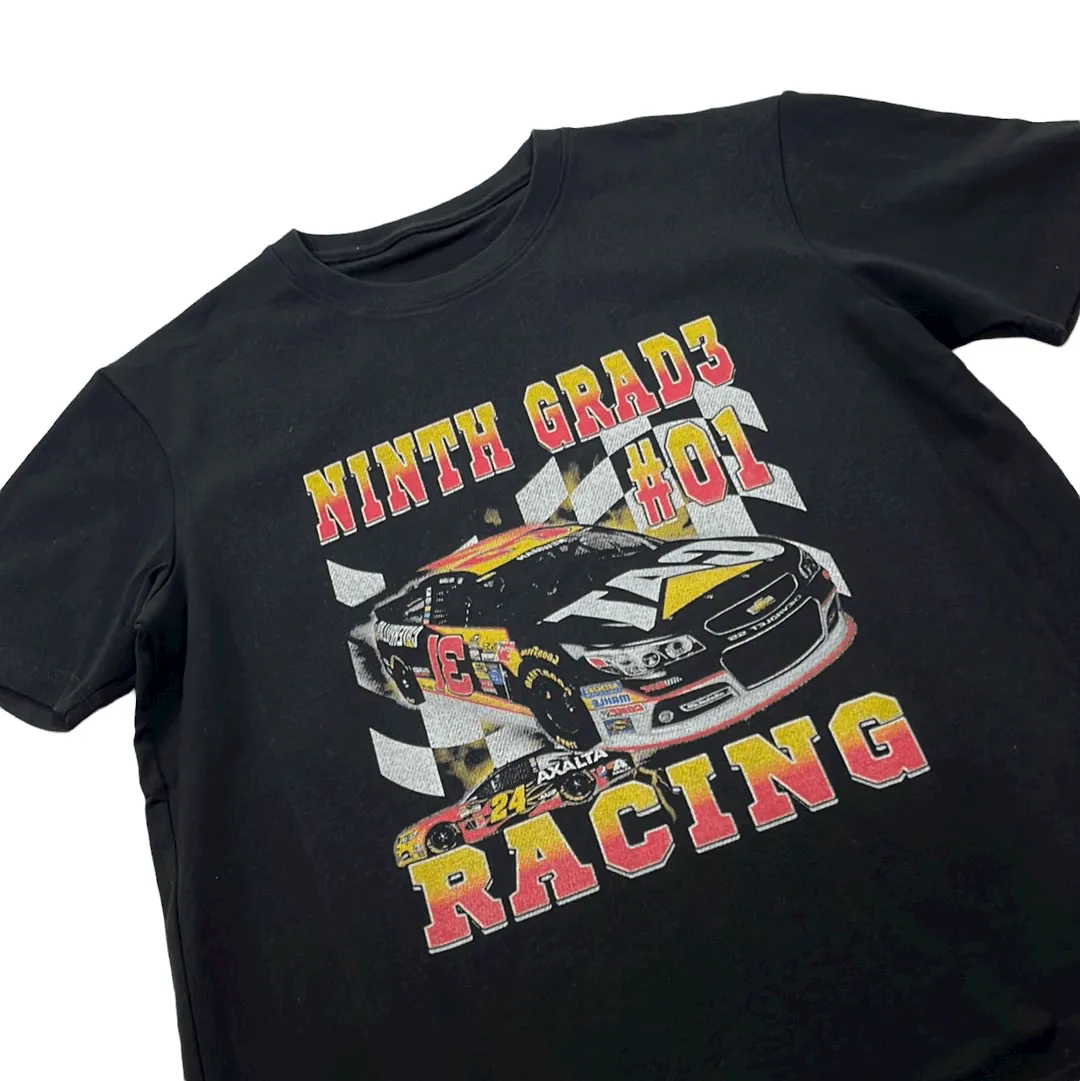 Vintage 90s Black NASCAR Racing Spell-Out Tee - Small