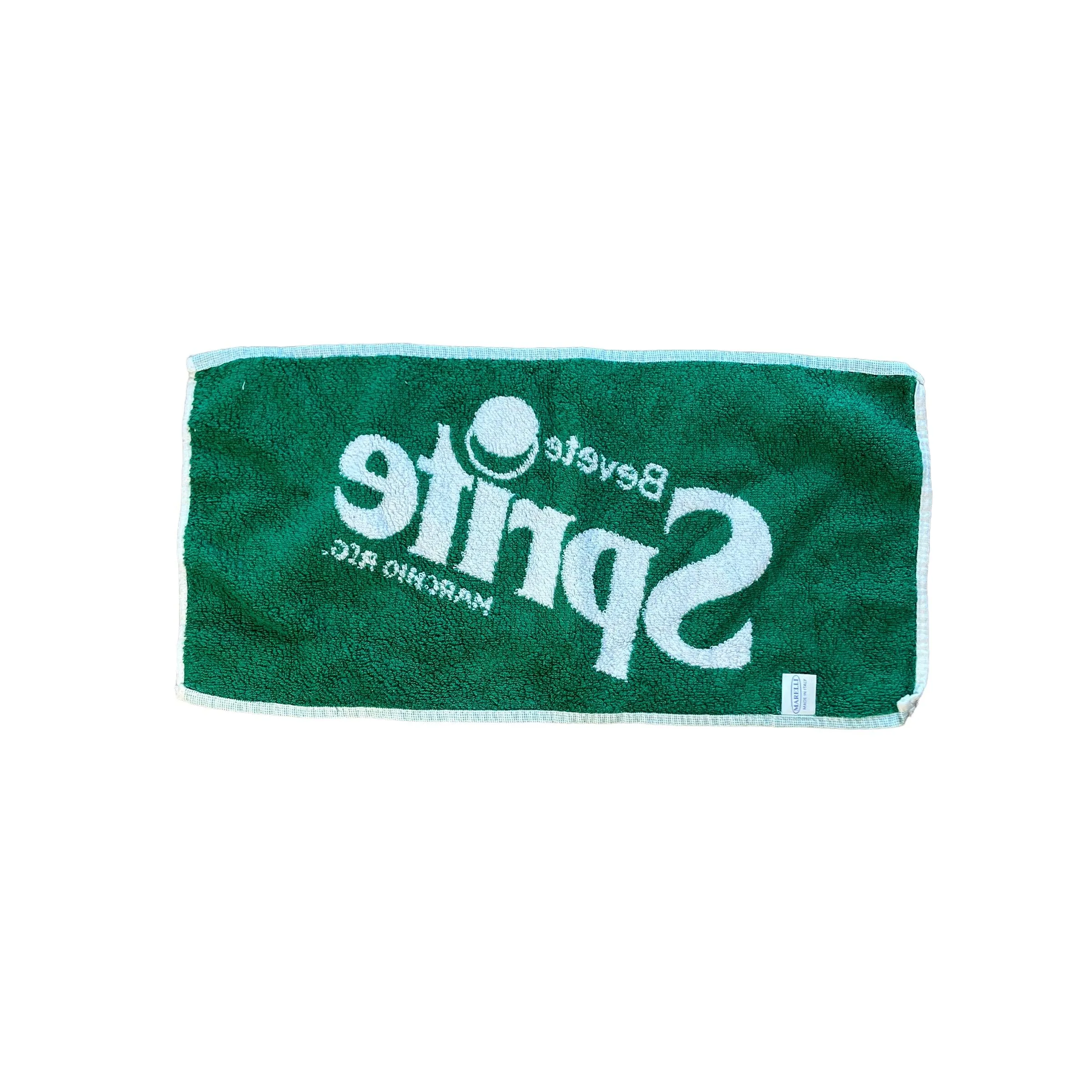 Vintage 90s Green   White Sprite Towel