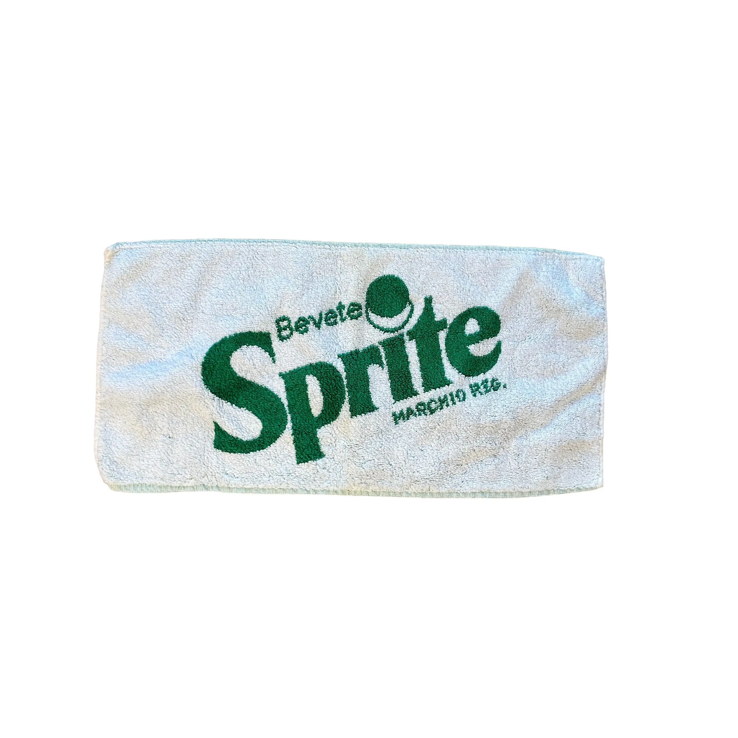 Vintage 90s Green   White Sprite Towel