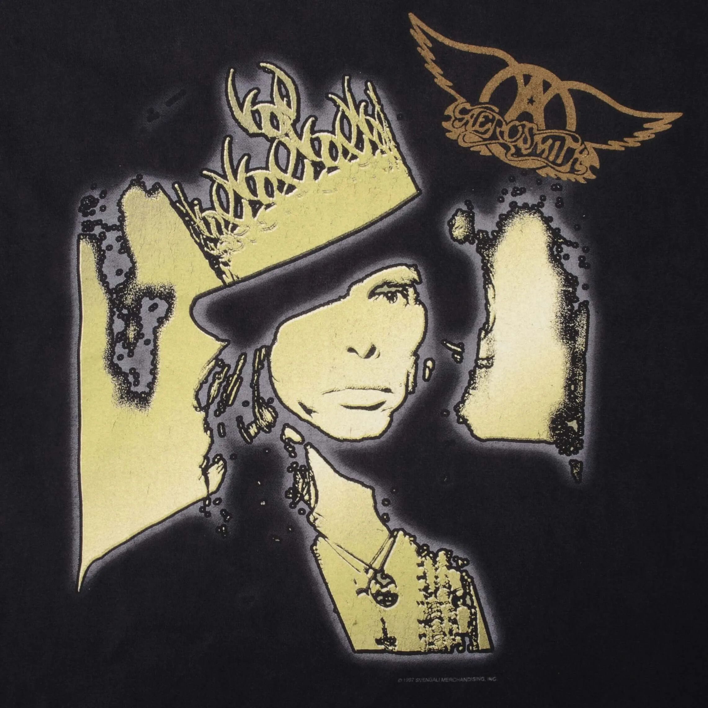 VINTAGE AEROSMITH NINE LIVES TEE SHIRT 1997 1998 SIZE XL