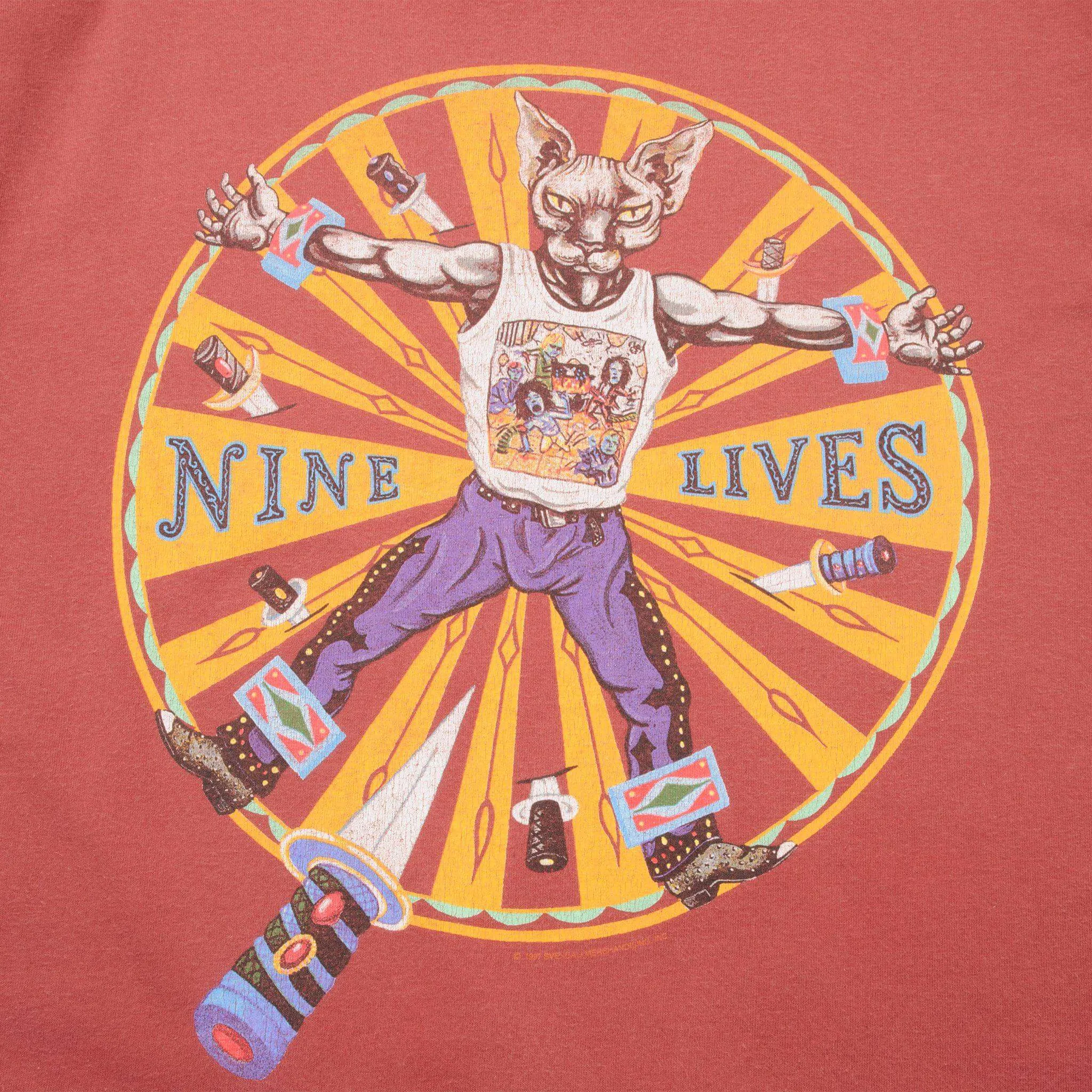 VINTAGE AEROSMITH NINE LIVES TEE SHIRT 1997 SIZE  LARGE MADE IN USA