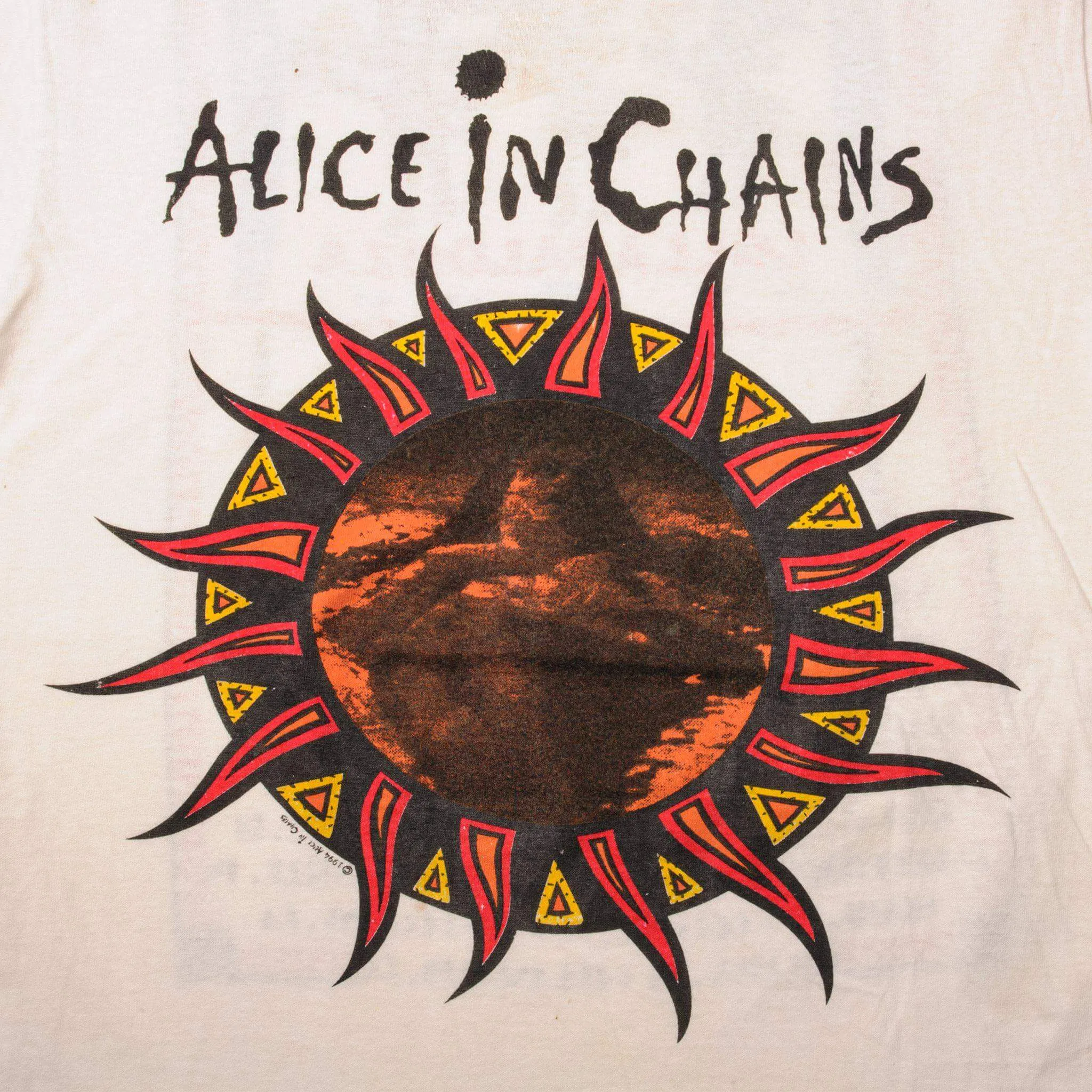 VINTAGE ALICE IN CHAINS LOLLAPALOOZA' 93 TEE SHIRT 1994 SIZE SMALL MADE IN USA