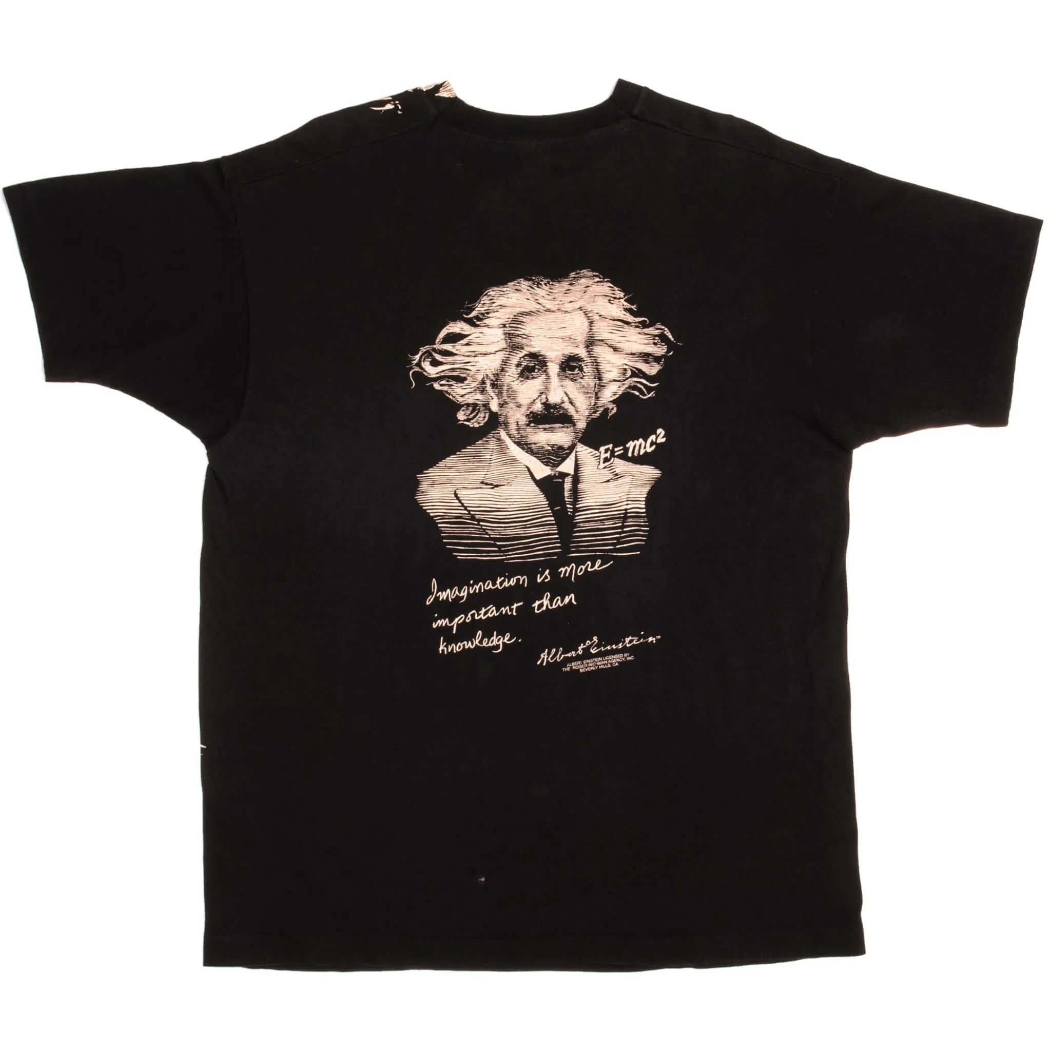 VINTAGE ALL OVER PRINT ALBERT EINSTEIN 1990S TEE SHIRT SIZE XL MADE IN USA