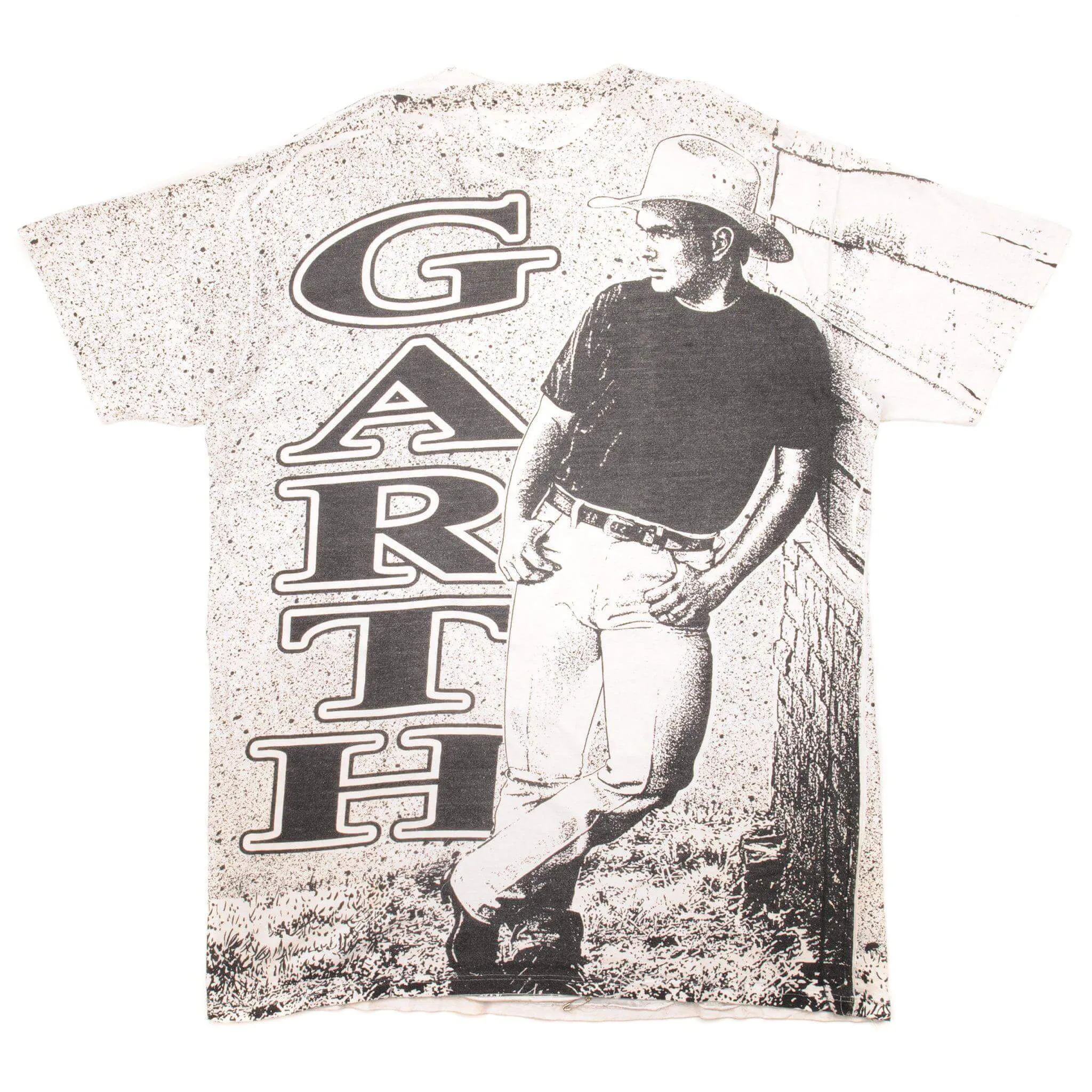 VINTAGE ALL OVER PRINT GARTH BROOKS TEE SHIRT SIZE XL