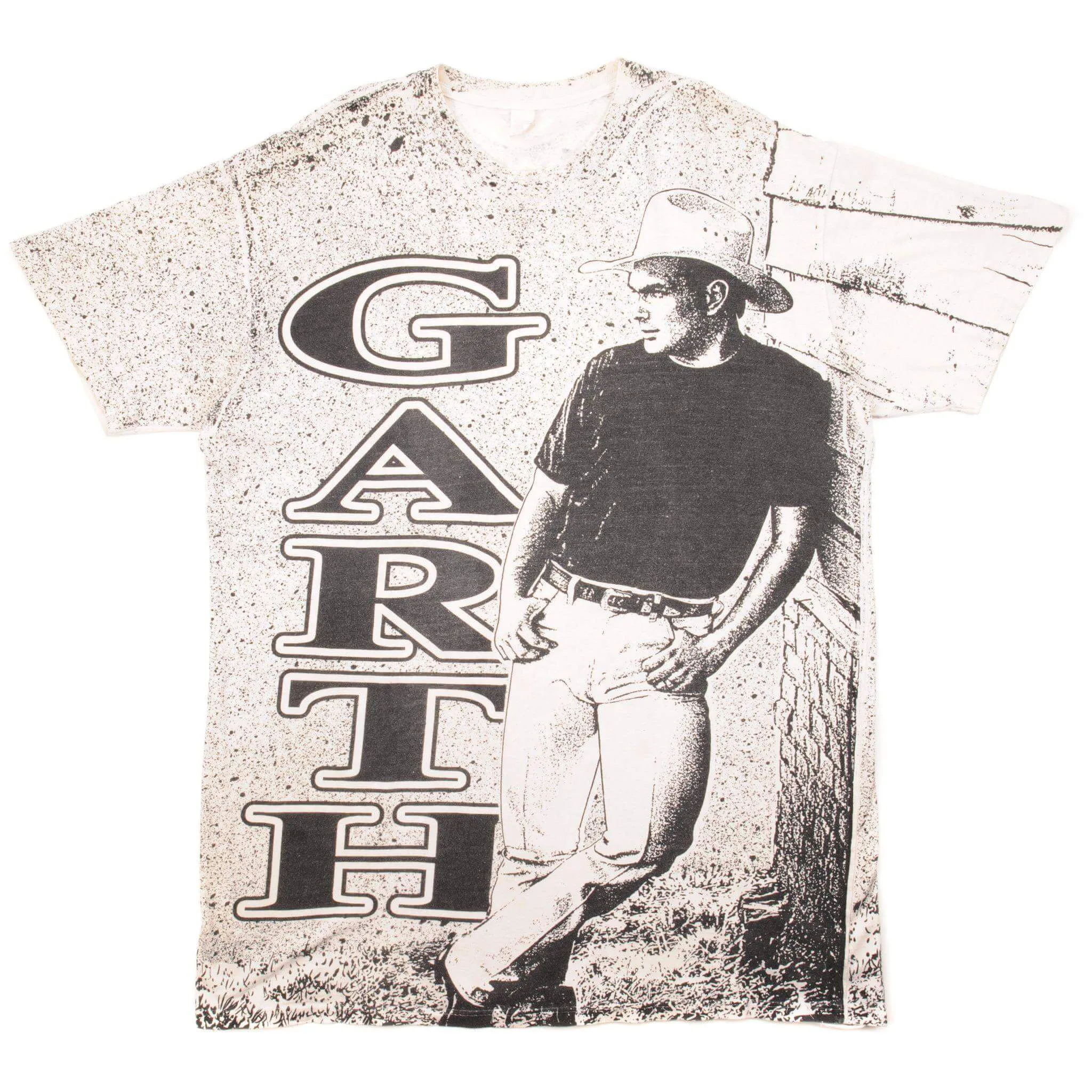 VINTAGE ALL OVER PRINT GARTH BROOKS TEE SHIRT SIZE XL