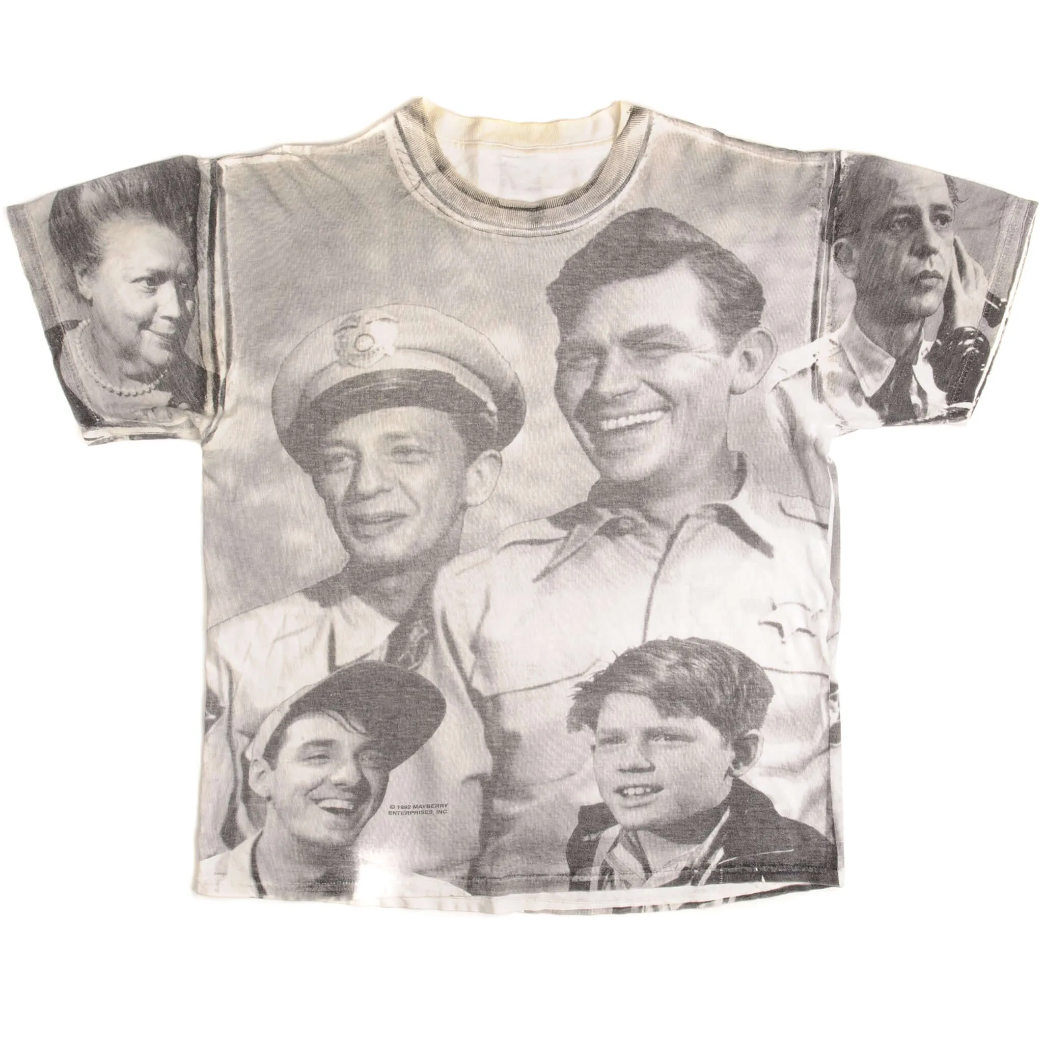 VINTAGE ALL OVER PRINT THE ANDY GRIFFITH SHOW TEE SHIRT 1992 SIZE LARGE