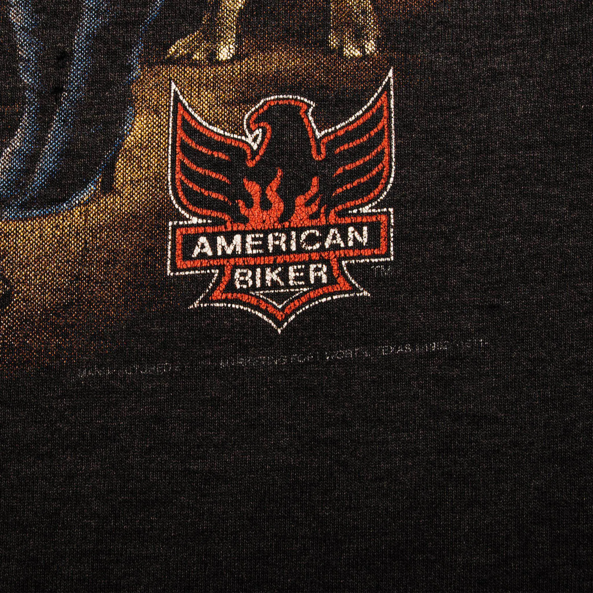 VINTAGE AMERICAN BIKER TEE SHIRT 1992 SIZE MEDIUM MADE IN USA