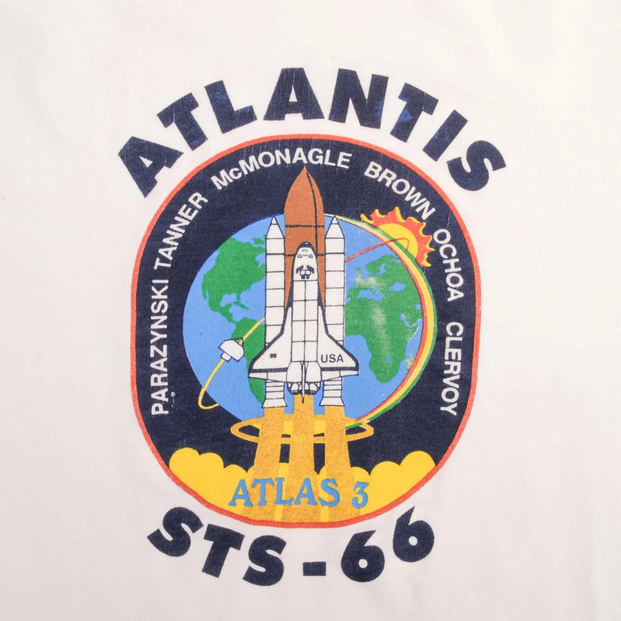 VINTAGE ATLANTIS STS66 LAUNCH NASA TEE SHIRT 1994 SIZE SMALL MADE IN USA