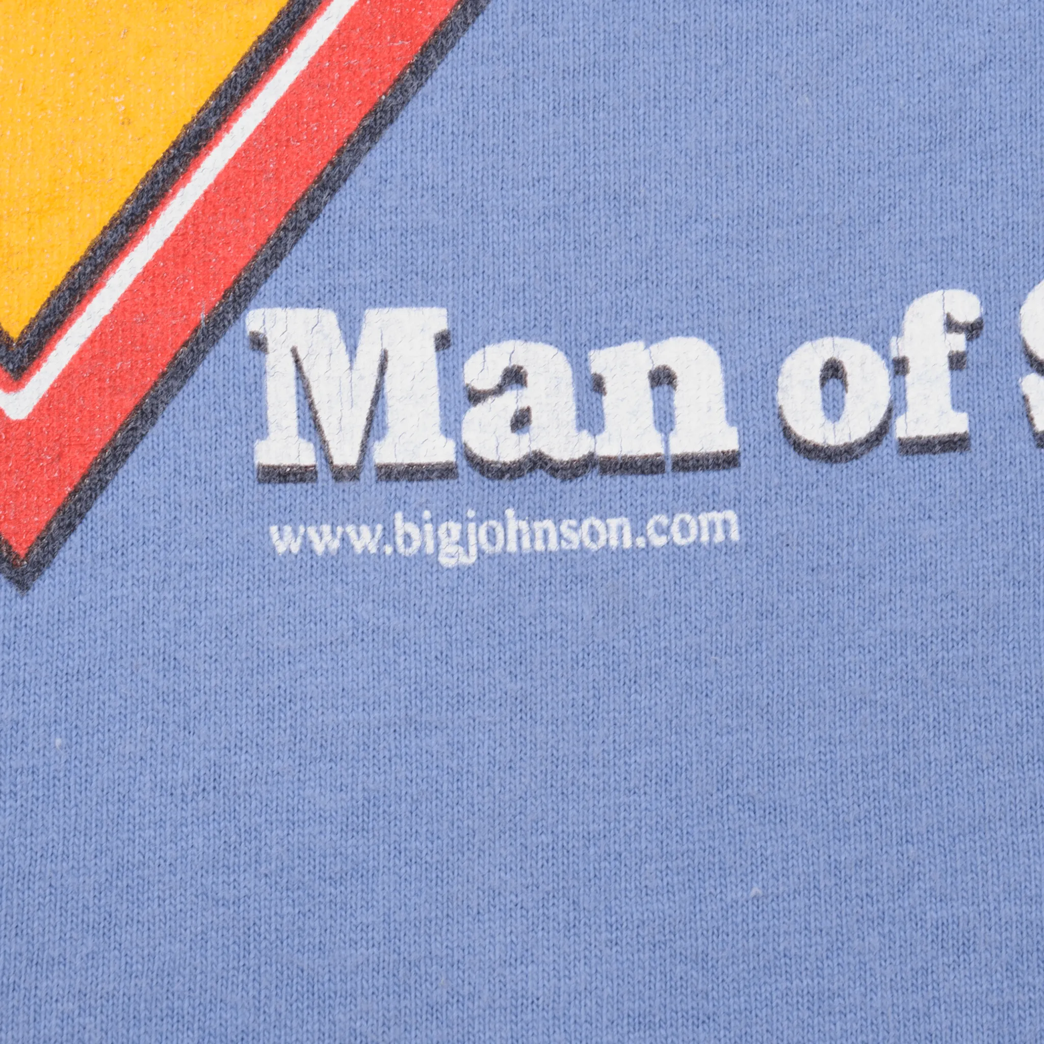 VINTAGE BIG JOHNSON THE REAL MAN OF STEEL TEE SHIRT SIZE XL