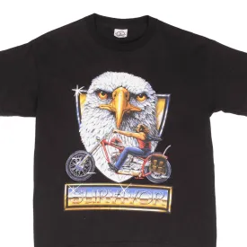 VINTAGE BIKE EAGLE SURVIVOR 1990S TEE SHIRT SIZE LARGE YOUTH (14/16)