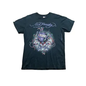 Vintage Black Ed Hardy Tee - Extra Large