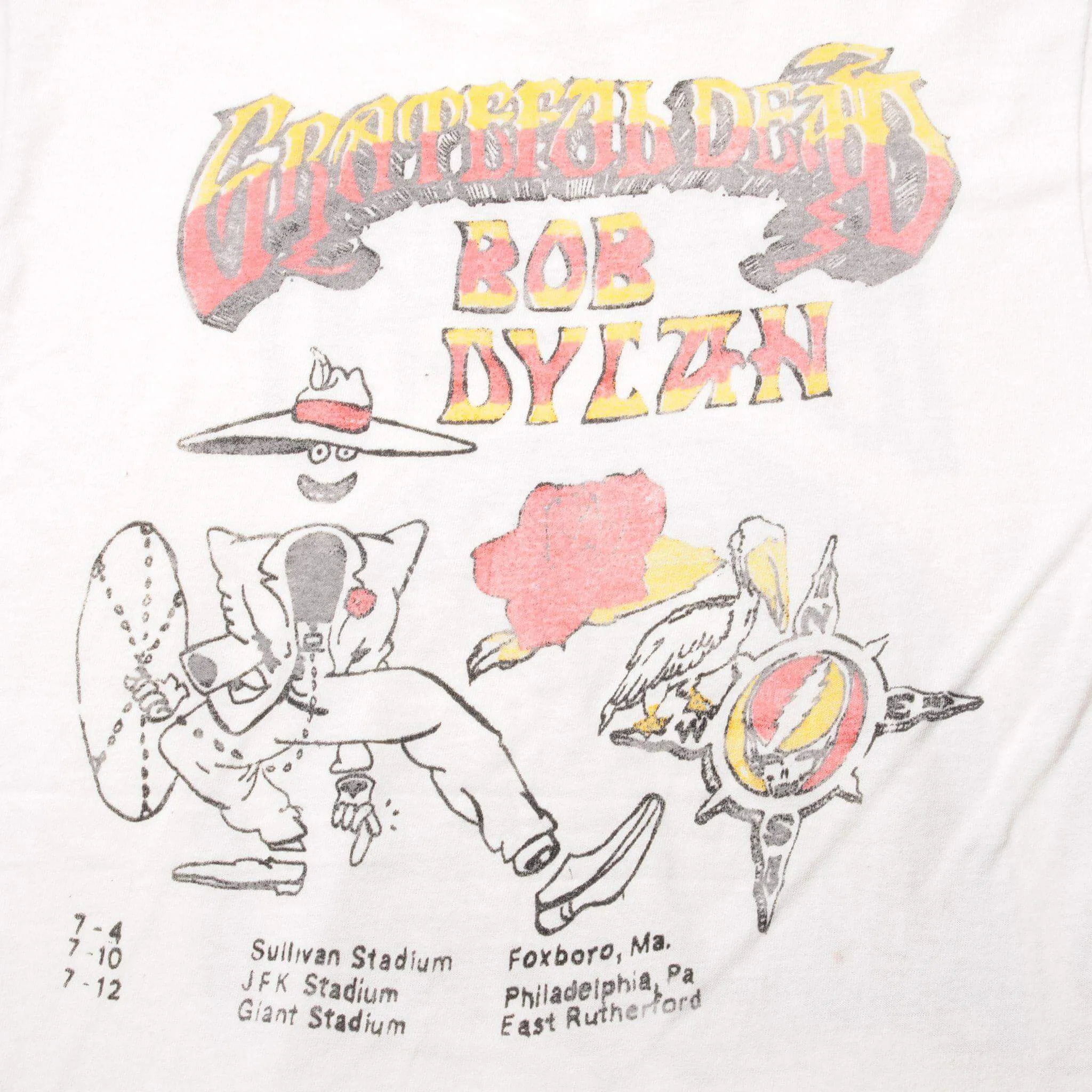 VINTAGE BOB DYLAN AND GRATEFUL DEAD TEE SHIRT 1987 SIZE SMALL