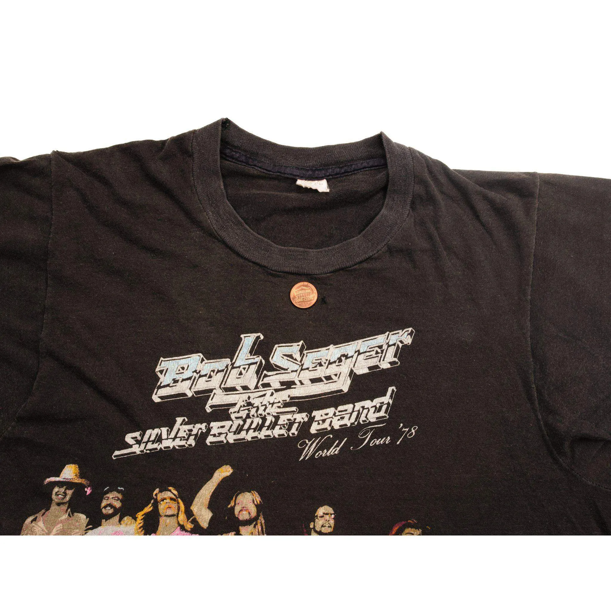 VINTAGE BOB SEGER THE SILVER BULLET BAND WORLD TOUR 78 TEE SHIRT SMALL MADE USA