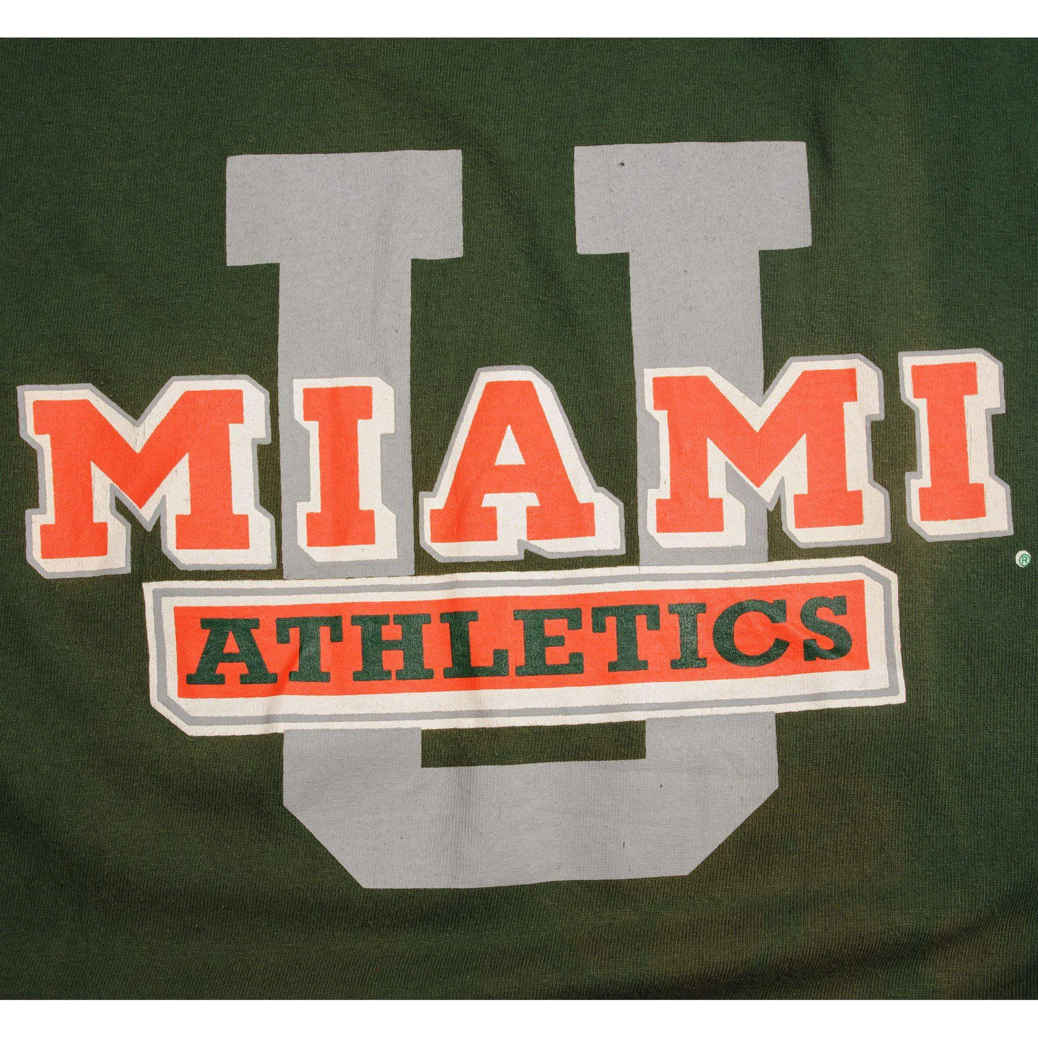 VINTAGE CHAMPION MIAMI ATHLETICS TEE SHIRT EARLY 1980S SIZE LARGE MADE USA