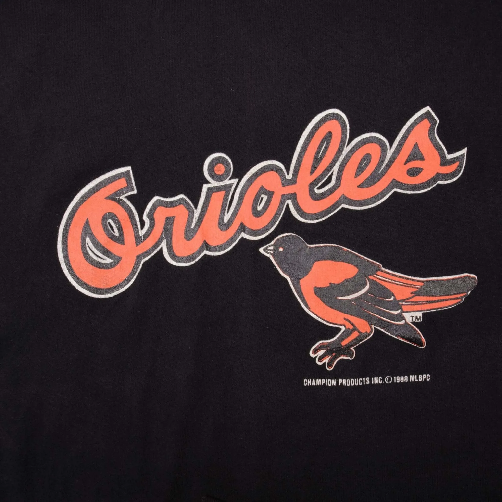 VINTAGE CHAMPION MLB BALTIMORE ORIOLES TEE SHIRT 1988 LARGE MADE USA