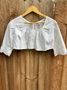 VINTAGE: Cotton & Lace Crop Top