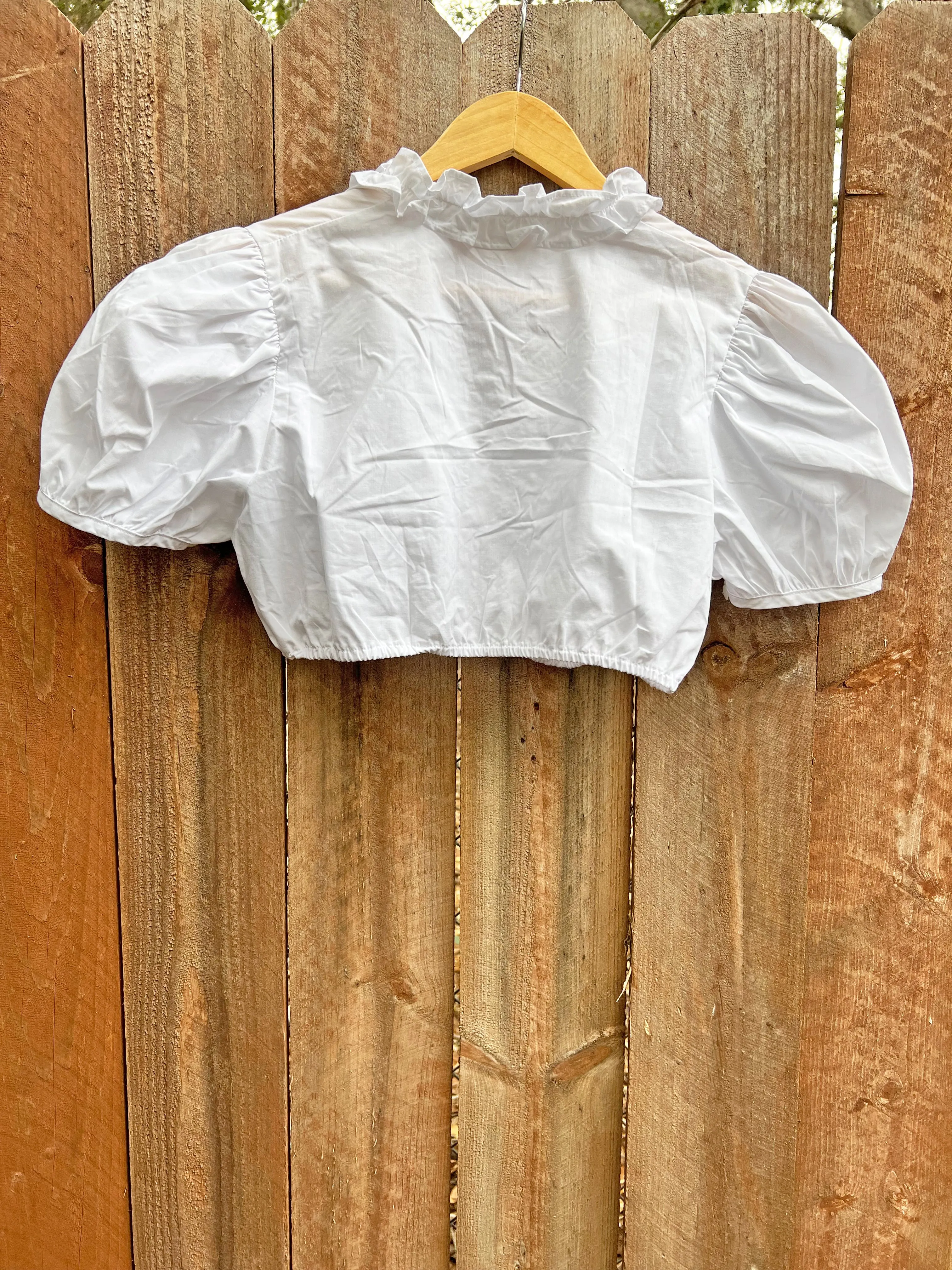 VINTAGE: Cotton Buttoned Crop Top