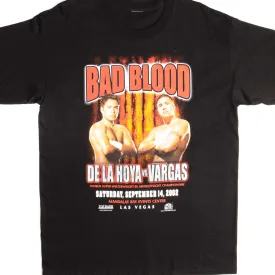 VINTAGE DE LA HOYA VS VARGAS BAD BLOOD TEE SHIRT 2002 SIZE LARGE