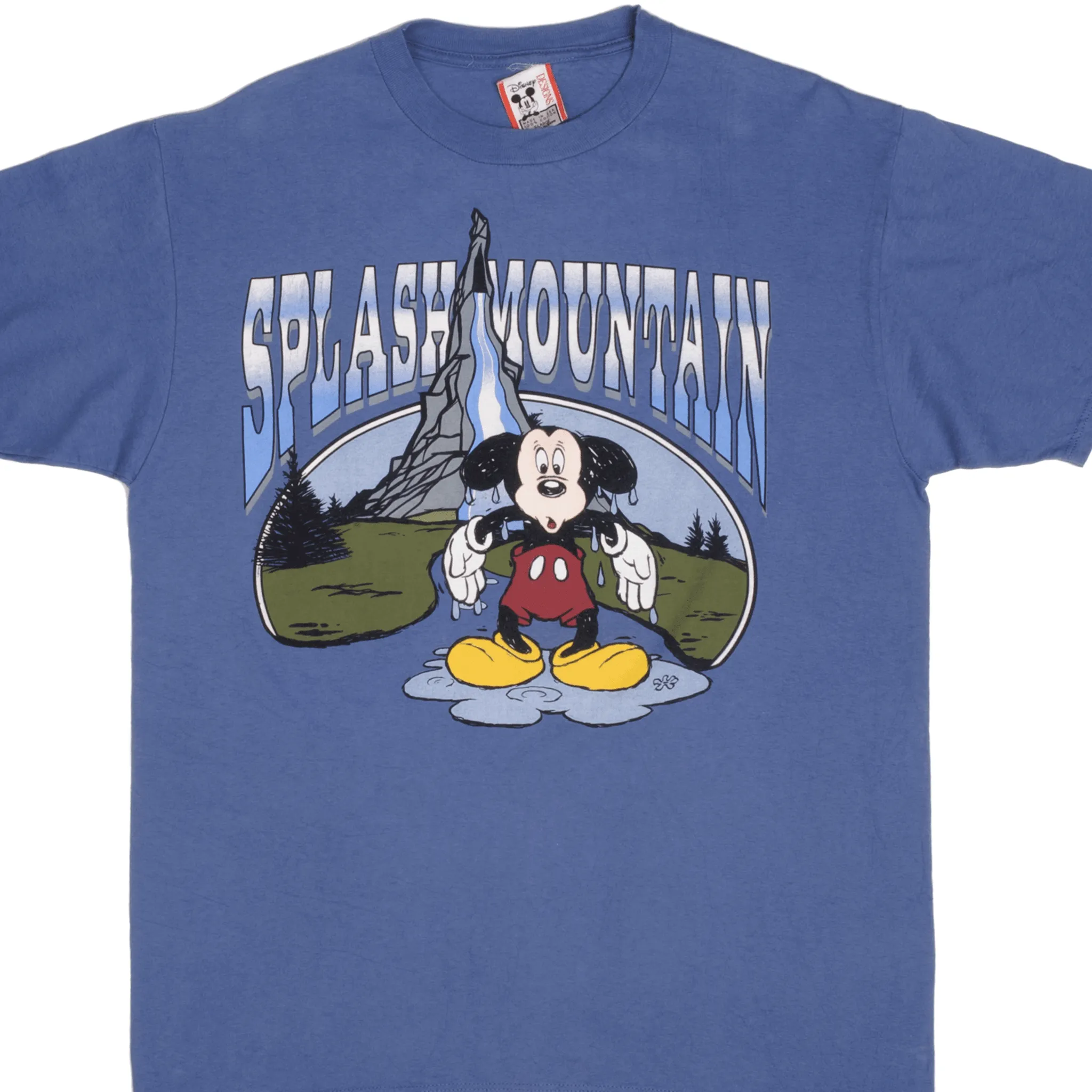 VINTAGE DISNEY MICKEY MOUSE SPLASH MOUNTAIN 1990S TEE SHIRT XL MADE USA