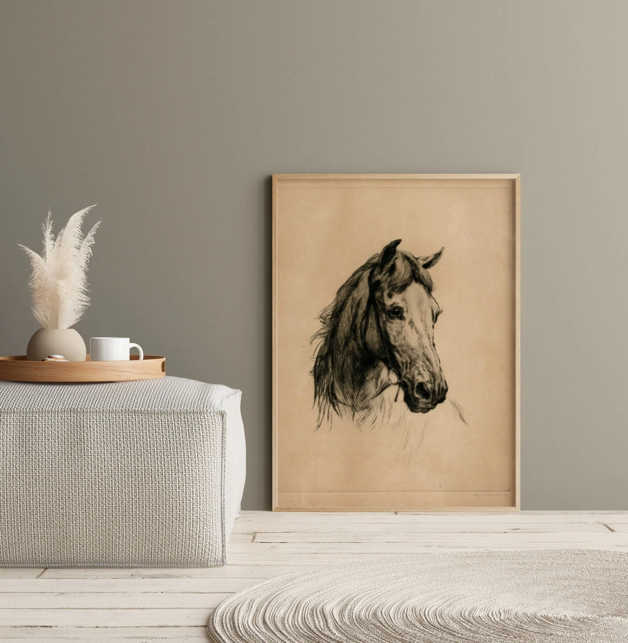 Vintage Horse Sketch Wall Print