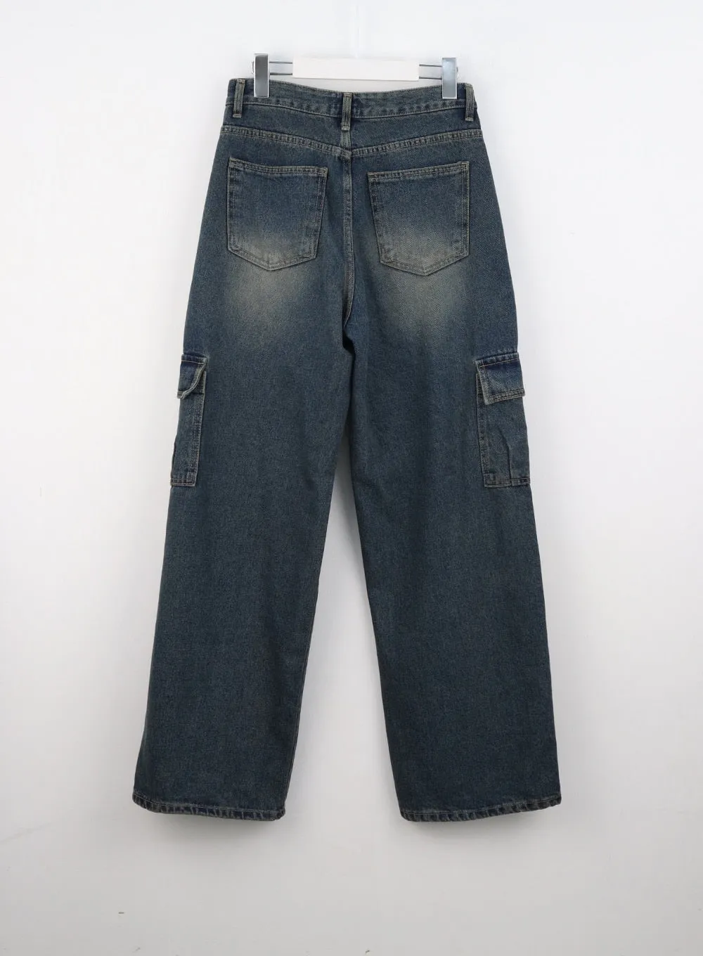 Vintage Wash Cargo Jeans CS314